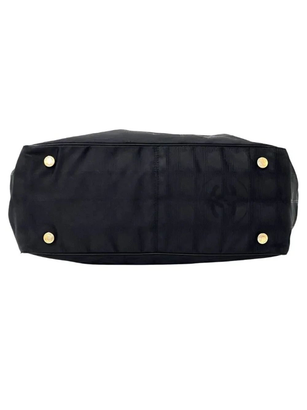 Chanel New Travel Tote PM Nylon Black Gold Shoulder